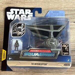 Star Wars Micro Galaxy Squadron Series 4 TIE Interceptor 0078 Jazwares Play Set